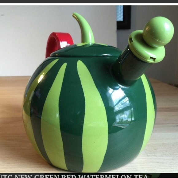 Green and Red Watermelon Teapot for Coffee & Tea Vintage - Picture 3 of 3